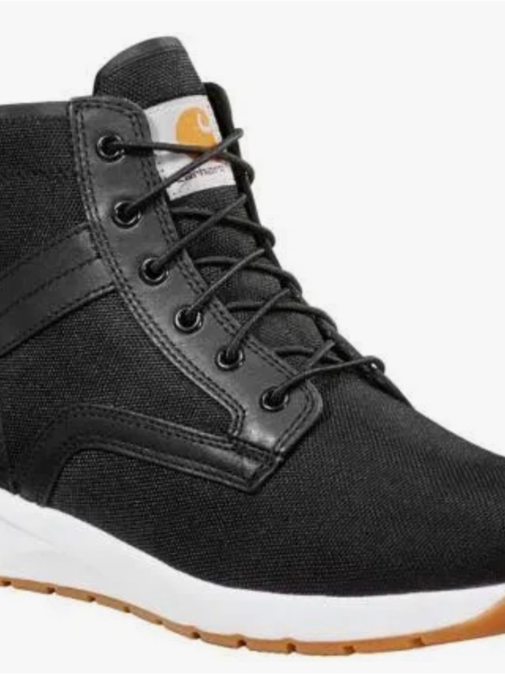 Carhartt Men’s Black Canvas Chukka Boots with White Midsole